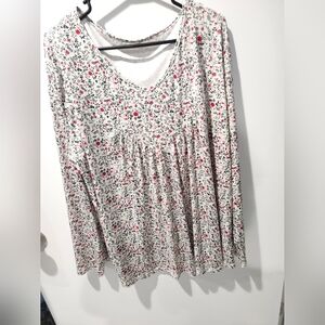 Floral V-Neck Women's Top